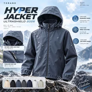 Áo Khoác Gió Nam 2 lớp HYPER JACKET TORANO Công Nghệ Cao Cấp Heattech, Chống Thấm, Cản Bụi, Cản Gió, Giữ ấm EWCW001