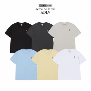 Áo thun ADLV Stand AC Bear dáng oversized màu đen/than chì/xám nhạt/vàng/xanh da trời/trắng - Hàng chính hãng