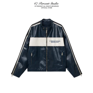 Áo Khoác Da Biker Chất Liệu Faux Leather Chính Hãng 67PERCENT/67% - Y125ZR LEATHER JACKET