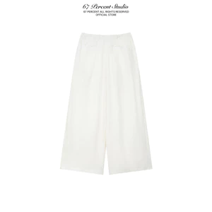 Quần Vải Linen Form Baggy Unisex 67PERCENT / 67% - LINEN BOX PLEATED PANTS