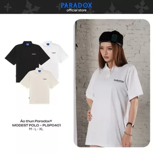 Áo thun có cổ MODEST POLO tay lỡ cotton PARADOX PL5P0401