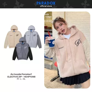 Áo hoodie ELECTIVE ZIP HOODIE Chất nỉ bông PARADOX HD4P1098