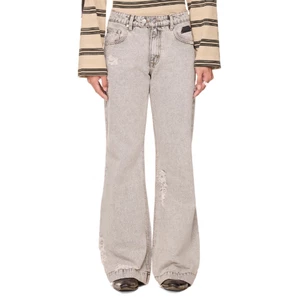 Quần jean wash ống loe unisex - BEUTER® WASHED FLARE JEANS - GREY