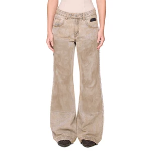 Quần jean wash ống loe đắp gối – BEUTER® HANDCRAFTED WASHED DOUBLE KNEE FLARE JEANS - GREY
