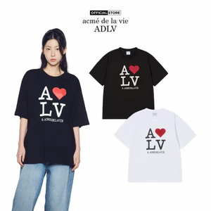 Áo Thun ADLV Love ADLV dáng oversized màu đen/trắng - Hàng chính hãng