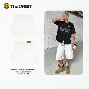 Quần Short Nam Nữ The ORBIT - ORBIT CARGO WHITEOUT WHITE  - Local Brand Chính Hãng