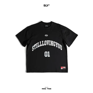 Áo thun cổ tròn SLY No 01 màu đen