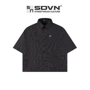 Áo Sơ Mi Ngắn Tay STRIPE BOXY SDVN, Sơ Mi Trơn Kẻ Sọc Hottrend Form Boxy, vải Oxford, Nam Nữ Unisex