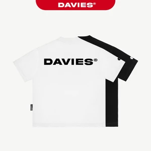 Áo thun cotton nữ nam local brand DAVIES form rộng tay lỡ đen, trắng basic Statement Tee I D38-T2