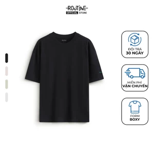 Áo Thun Tay Ngắn Nam Hình Thêu Form Boxy  - Routine 10F25TSS032