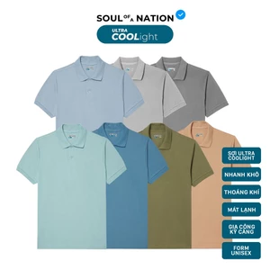 [GIÁ TRẢI NGHIỆM] Áo Polo Ultra COOLight Gam Màu Trầm Unisex SOUL OF A NATION Vải COOLight Pique mát lạnh, chống nhăn