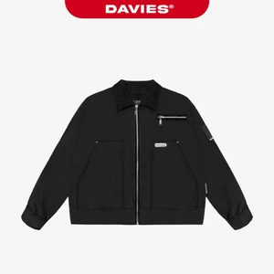 Áo khoác croptop nữ nam DAVIES dù Protex chống nước thiết kế đường cắt ấn tượng Ticke Classy Jacket local brand| D35-AK4