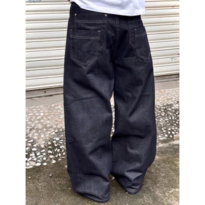 Quần Jean Form Baggy Denim Raw Dày 4 Túi sau Thebrothers-  chất denim 13oz màu indigo