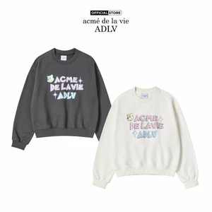Áo Nỉ nữ ADLV AC Bear Candy dáng crop màu than chì/kem - Hàng chính hãng