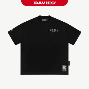Áo thun nam nữ tay lỡ form rộng màu đen DAVIES Basic ELI Tee| D31-T9