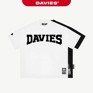 Áo phông local brand nam nữ DAVIES form rộng tay lỡ màu đen, trắng vải thun cotton thoáng mát Old Warp Tee I D-T1
