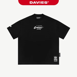 Áo phông nam nữ form rộng DAVIES tay lỡ màu đen tee local brand Grunge DAVIES |D25-T2