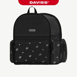 Balo đi học nữ nam màu đen họa tiết DAVIES local brand Davies Special Backpack| D-P48