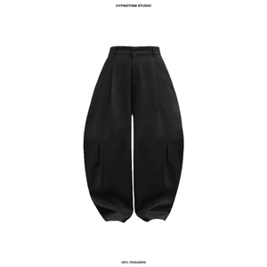 HYPNOTISM |"06PL TROUSERS" Quần cotton dài ống cong xếp ly gối form rộng thoải mái unisex