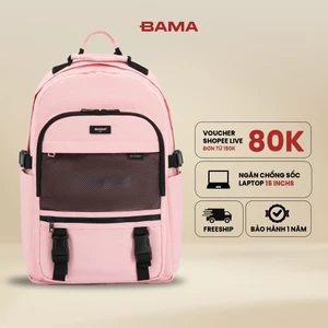 Balo nam nữ đi học đi làm BAMA Mesh Fabric Backpack MF106 chống nước nhiều ngăn đựng laptop 13 14 15 6 inch