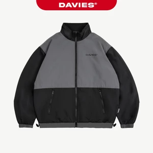 Áo khoác dù nam nữ form rộng DAVIES thân áo phối xám độc đáo Charcoal Jacket local brand | D31-AK4
