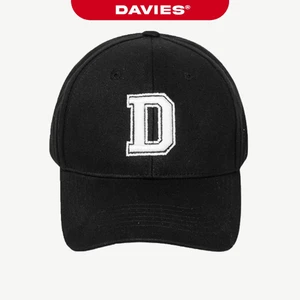 Mũ lưỡi trai nam nữ màu đen DAVIES thêu logo Black Baseball Academy Cap local brand |D-HAT06-D
