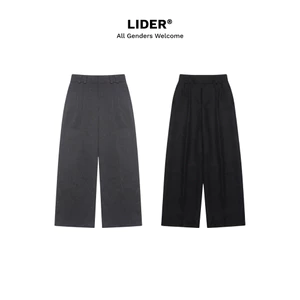 Quần Tây Khaki Ống Rộng LIDER Watson Wide Leg Trousers - Grey/Black