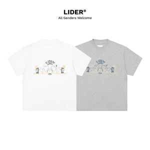 Áo Thun Capybara Tay Ngắn Unisex LIDER CAPYBARAMEN TEE - Unbothered White/Unbothered Grey