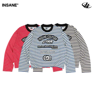 Áo Thun Tay Dài InsaneClo CULTURE LINE STRIPED LONGSLEEVE Form Boxy Unisex Vải Thun Cotton Nhập