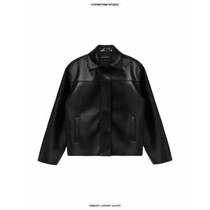 HYPNOTISM | PRIMARY LEATHER JACKET - Áo khoác da microfiber phong cách hiện đại