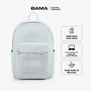 Balo nam nữ đi học đi làm BAMA Mesh Fabric MF108 chống nước nhiều ngăn đựng laptop 13 14 inch