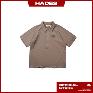 HADES SPLICE POLO - Áo polo vải chân cua màu nâu - HADES Brand chính hãng