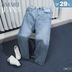 Quần Jeans SMART JEANS TORANO Nam basic regularfit thêu logo ở túi đồng hồ dày dặn siêu bền không phai màu GABJ902
