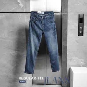 Quần Jeans REGULAR FIT JEANS TORANO basic regularfit thêu logo dễ mặc, dễ phối và co giãn tốt GABJ895