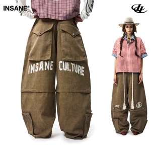 Quần Dài InsaneClo STRAP PANTS Form Baggy Unisex Vải Bố Cotton