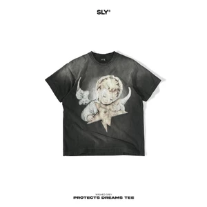 Áo thun washed SLY Protects Dream Black Grey