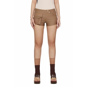 Quần Short Da Nữ Dáng Ngắn - BEUTER® WMNS LEATHER MINI SHORTS - OAK