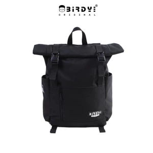 Balo laptop 13 inches nam nữ đi học đen, nắp gập vải canvas local brand BIRDY- CARRY HOMIE Backpack