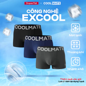 [GIÁ TỐT TRÊN LIVE]Combo 3 quần Lót Nam Trunk Excool Clean Cut II Coolmate thoáng mát, thấm hút