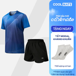 [TẶNG TẤT]Set đồ chạy bộ Áo Thun Nam thể thao graphic và Quần short Maxcool 5inch thoáng khí, thoải mái Coolmate