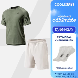 [GIÁ TỐT TRÊN LIVE]Set thể thao pickleball Áo Training Comfort và shorts 7inch thoáng khí, set đa năng Coolmate