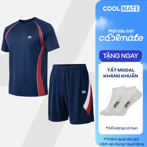 [TẶNG TẤT]Set thể thao Pickleball nam Áo thun Teamwear Quần Promax Flexline Active thoáng khí Coolmate