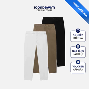 Quần Kaki Nam ICONDENIM Simple Form Slim Straight QKID0068