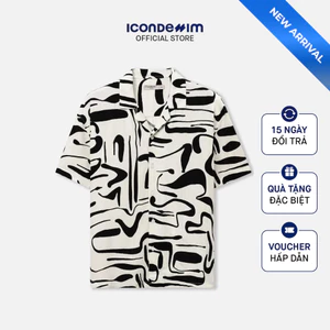 Áo Sơ Mi Nam Tay Ngắn ICONDENIM Cuban Fluid Mark Form Relaxed SMID0403
