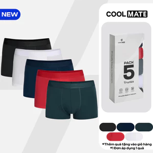 [TẶNG QUẦN TRUNK]Combo Pack 5 Quần lót nam Trunk Cotton Co Giãn Origin mềm mại, co giãn, thấm hút Coolmate