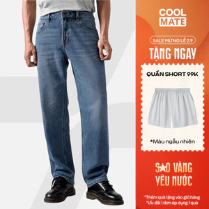 [TẶNG QUẦN 99K]Coolmate x Copper Denim | Quần Jeans dáng Straight mặc thoải mái, quần đi làm đi chơi dạo phố