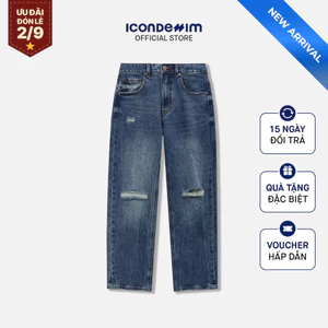 Quần Jeans Nam ICONDENIM Stonefade Form Straight QJID0304