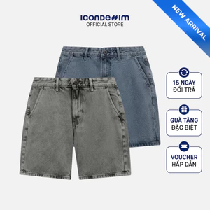 Quần Short Jean Nam ICONDENIM Stoneveil Form Loose QSID0295