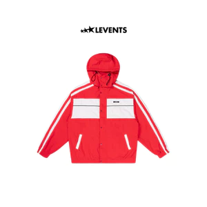 Áo Khoác Dù Levents Classic 2Tone Wrinkle Nylon Hood Jacket/ Red Form Oversized