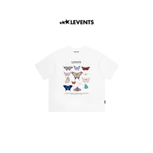 Áo Thun Levents Butterfly Catalog Semi-Oversized Tee/ White 100% Cotton T-shirt